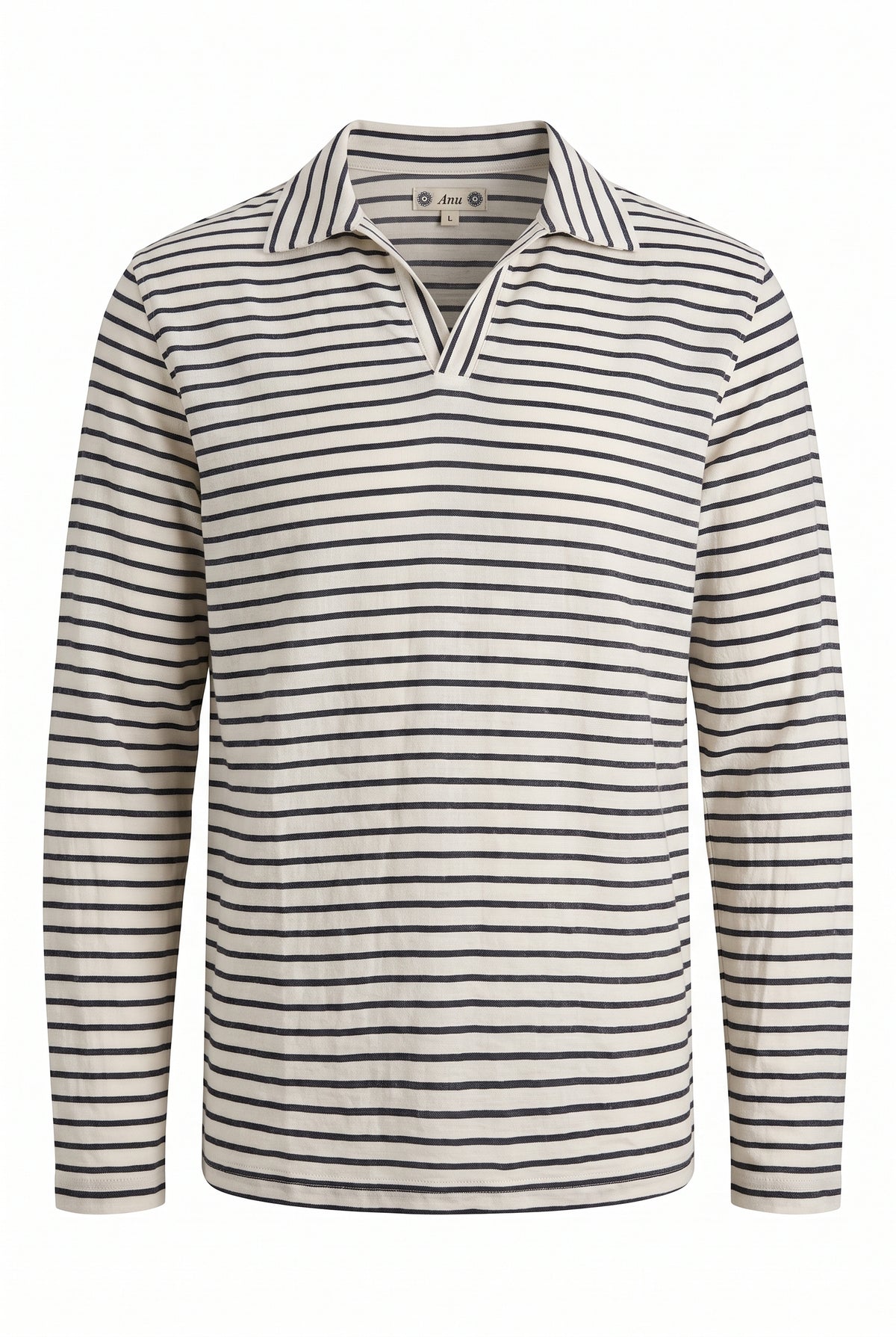 Striped Linen Jersey Polo