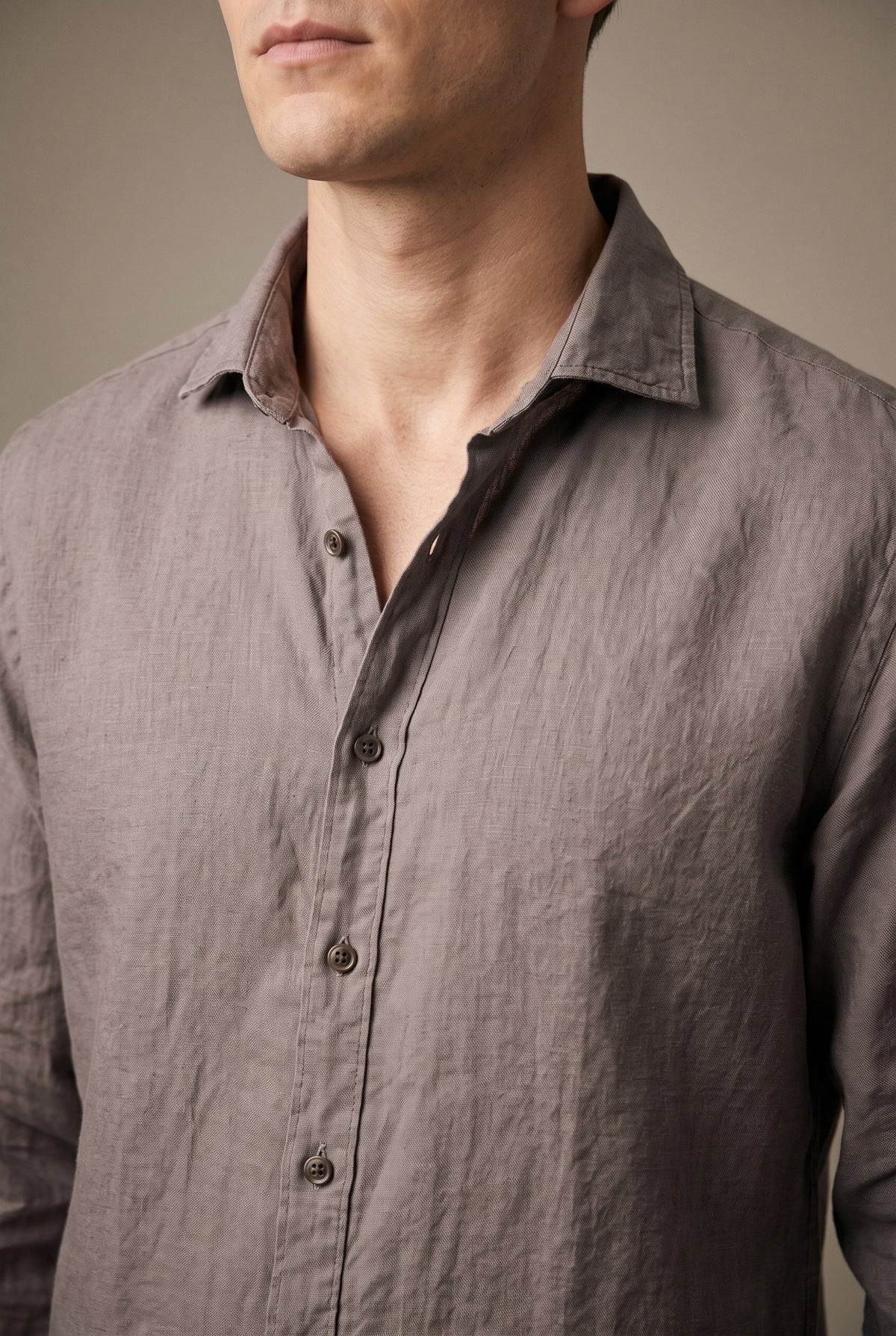 Light linen long sleeve shirt