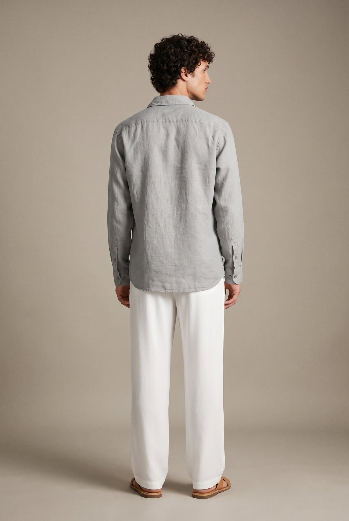 Light linen long sleeve shirt