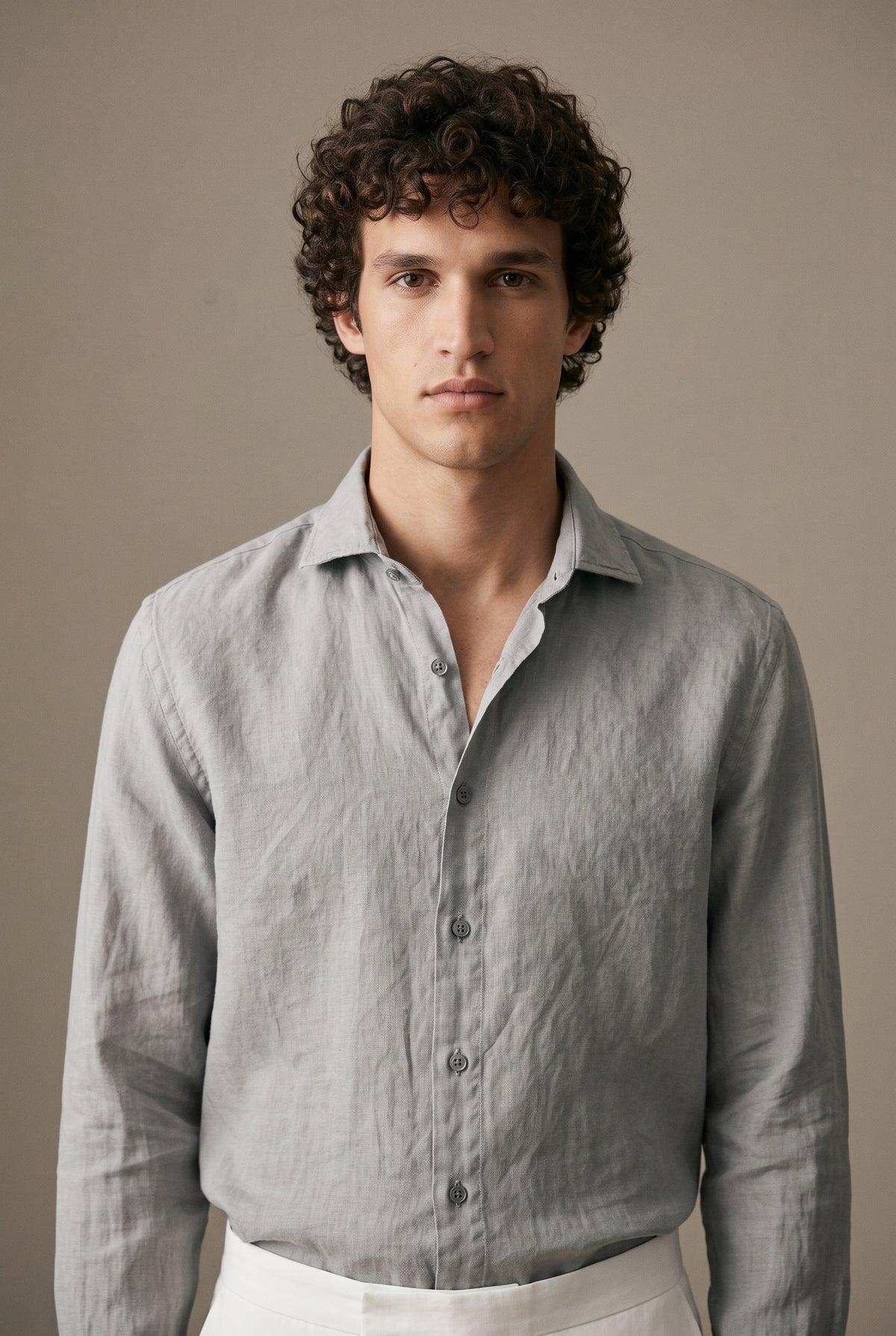 Light linen long sleeve shirt