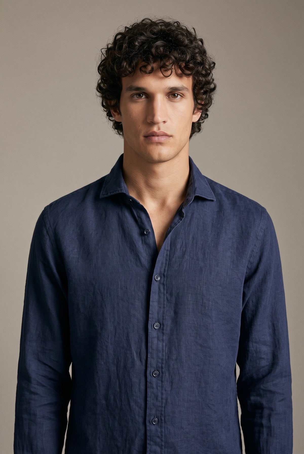 Light linen long sleeve shirt