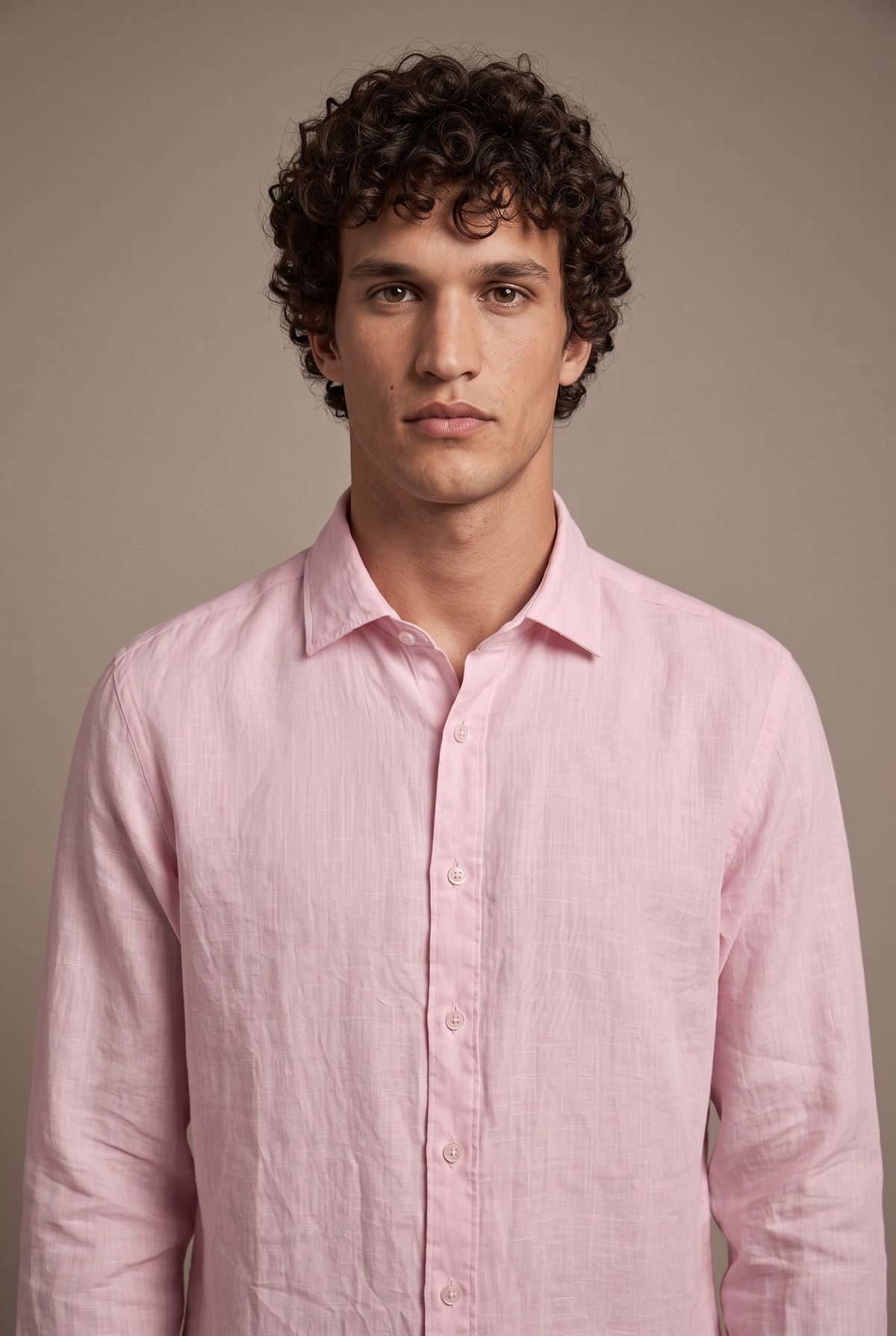 Light linen long sleeve shirt