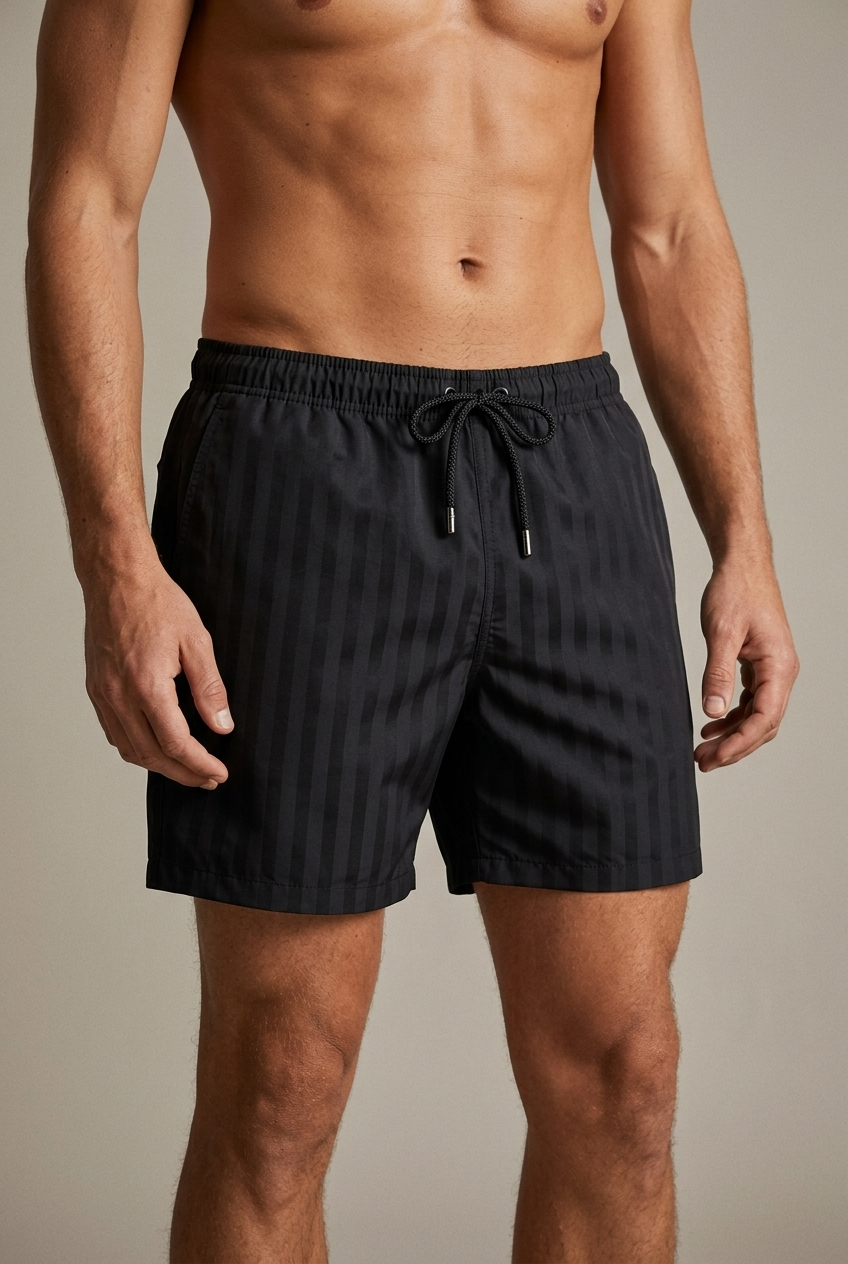 ANU — Swim Shorts, Black — crop