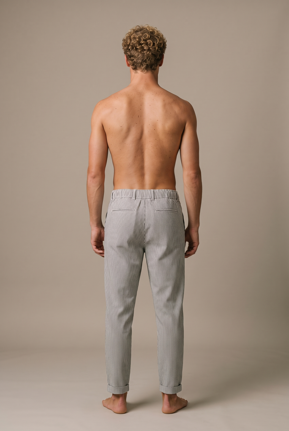 AF-PA-PORTO — Ticking Stripe Trousers — back