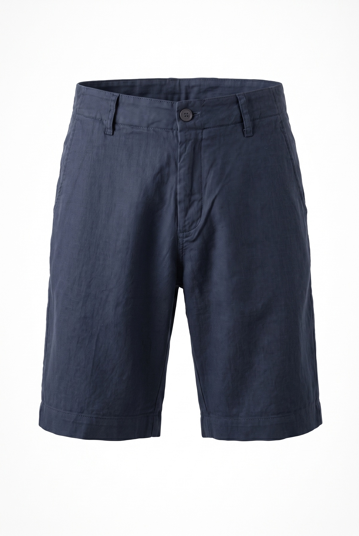 AN-SPANBER — Linen Bermuda Shorts — Navy — packshot