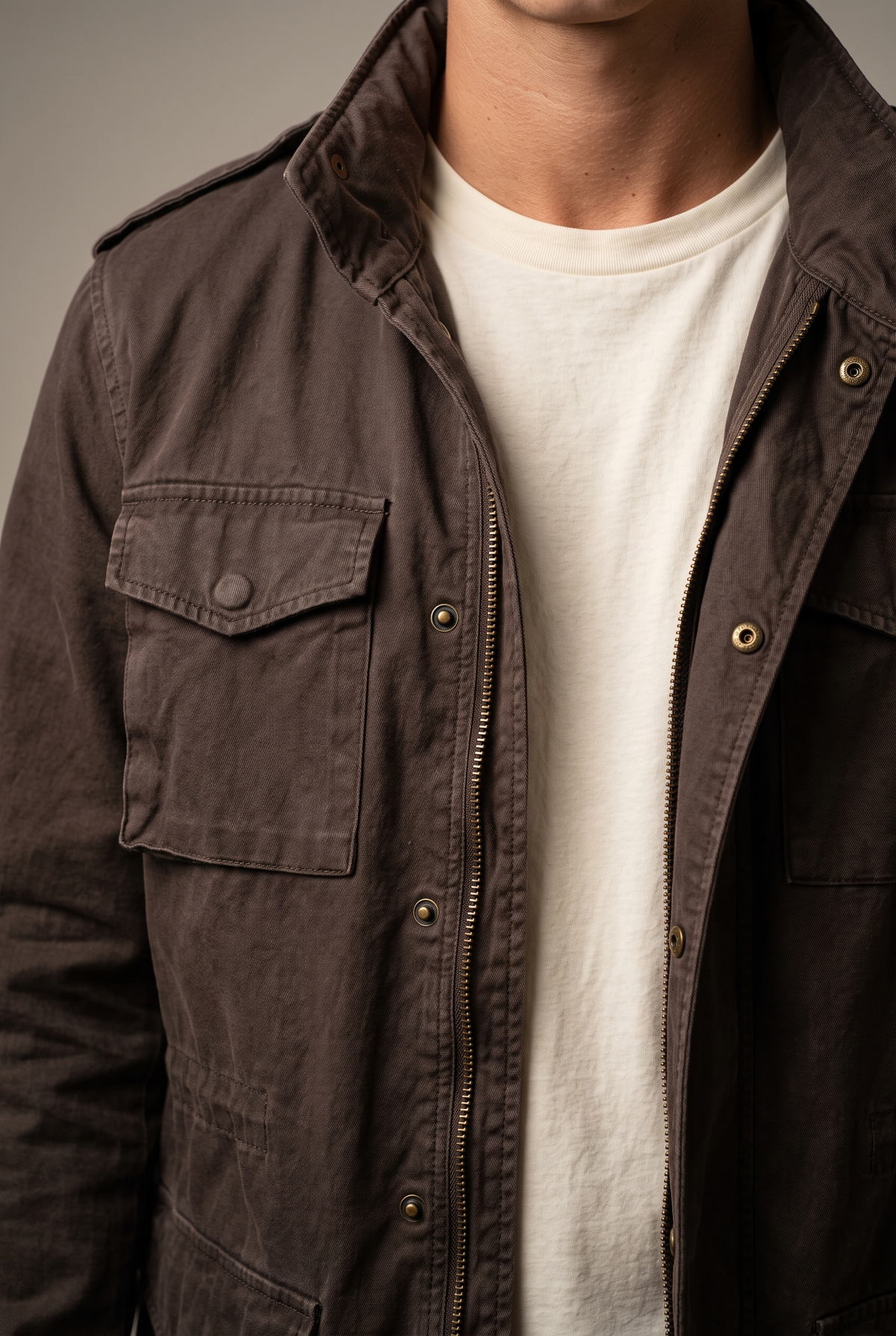 AF-JAC-ARMY — Field Jacket — Brown — detail