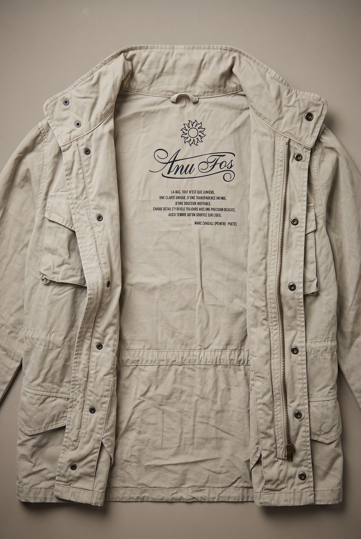 AF-JAC-ARMY — Field Jacket — Navy — interior print