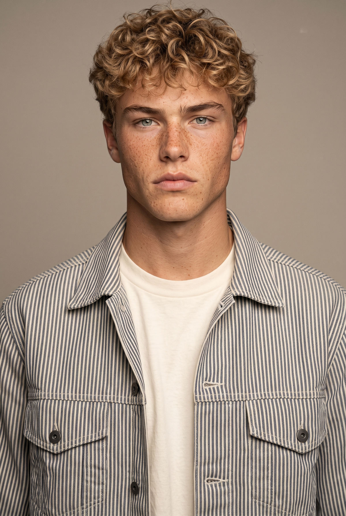 AF-JAC-PORTO — Ticking Stripe Shirt-Jacket — portrait
