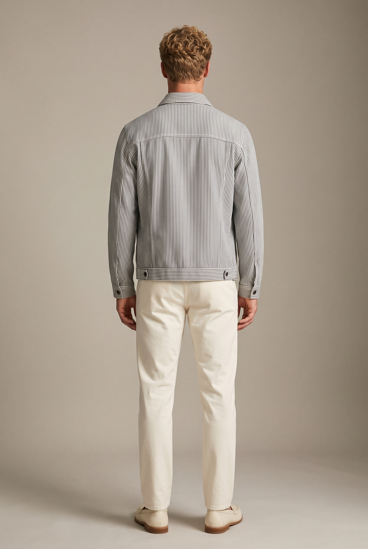 AF-JAC-PORTO — Ticking Stripe Shirt-Jacket — back