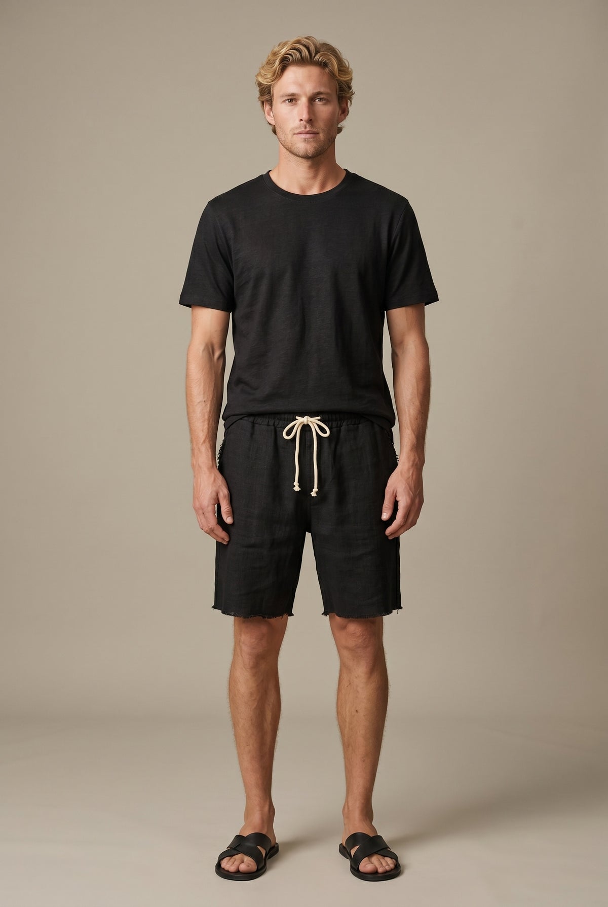 Heavy linen Bermuda