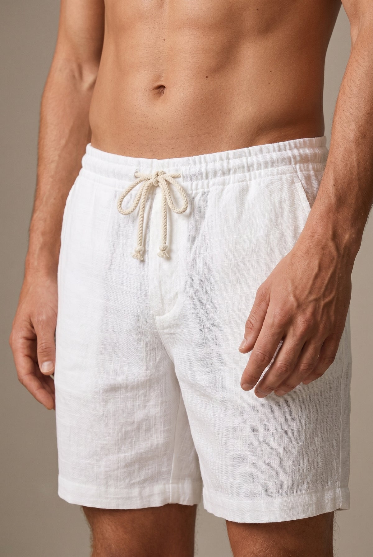 Heavy linen Bermuda